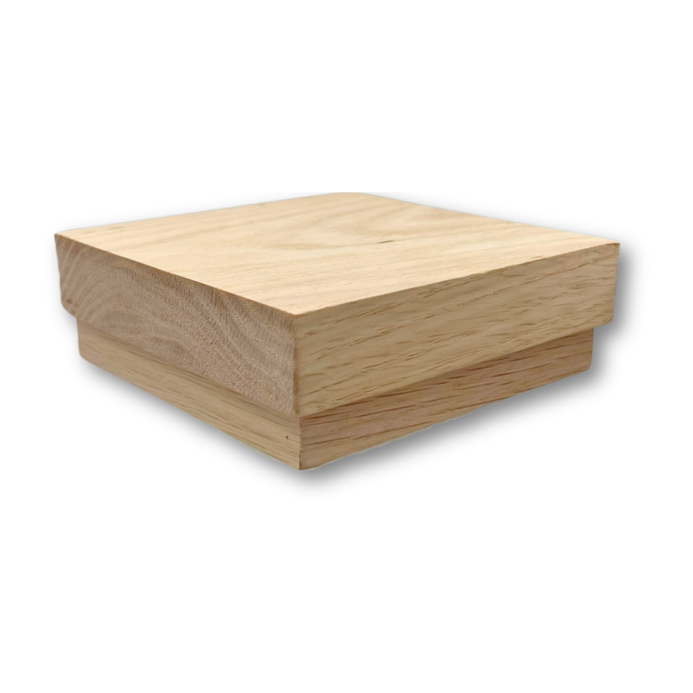 Square Top - Red Oak Post Cap - 1-1/2" x 4-1/2" x 4-1/2" - NC31RO-P22